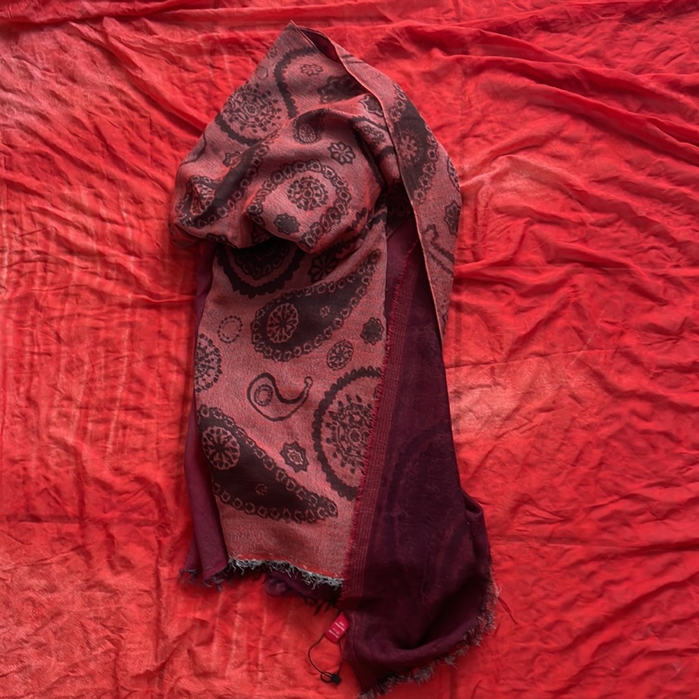 Altea men women three layers wool wrap around scarf hand made in Italy